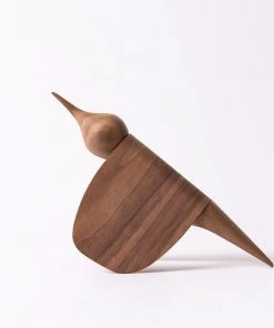 Tica - Vogel Von Gazzda Aus Holz In Natürlich Geöltem Walnuss Wohnaccessoires