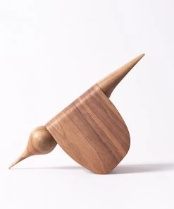 Tica - Vogel Von Gazzda Aus Holz In Natürlich Geöltem Walnuss Wohnaccessoires