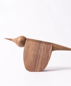 Tica - Vogel Von Gazzda Aus Holz In Natürlich Geöltem Walnuss Wohnaccessoires