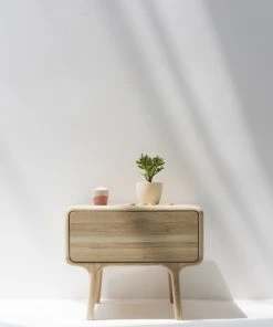 Möbel Nachttisch - Nightstand FAWN Von Gazzda - Massive Eiche