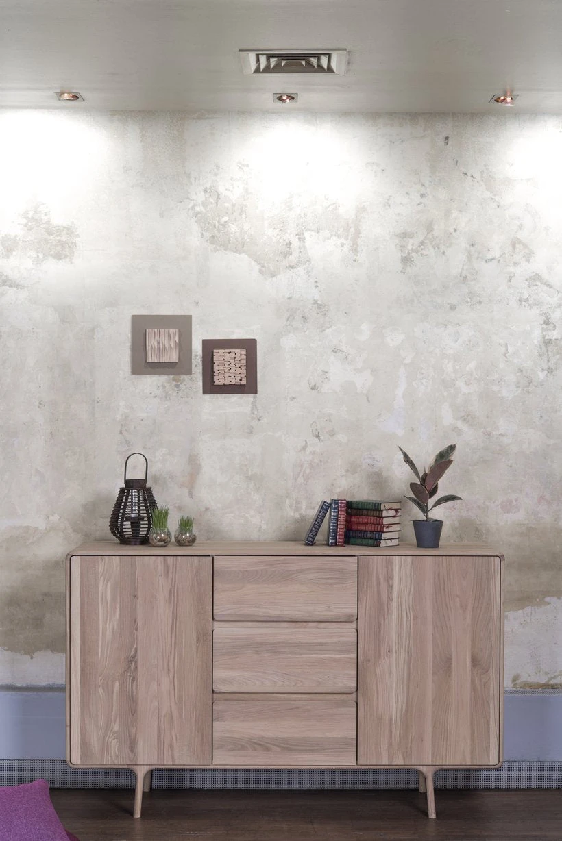 Möbel Hohes Sideboard Aus Massiver Eiche - Dresser FAWN Von Gazzda Möbel Hohes Sideboard Aus Massiver Eiche - Dresser FAWN Von Gazzda