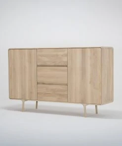 Möbel Hohes Sideboard Aus Massiver Eiche - Dresser FAWN Von Gazzda 10 Möbel Hohes Sideboard Aus Massiver Eiche - Dresser FAWN Von Gazzda