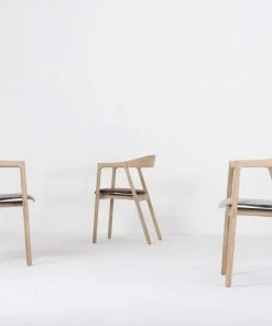 Stuhl MUNA - Eiche Mit Leder Von Gazzda Möbel