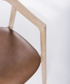 Stuhl MUNA - Eiche Mit Leder Von Gazzda Möbel