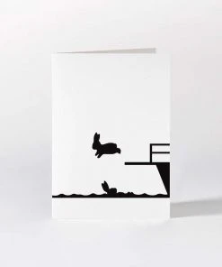 HAM By Jo Ham Hasen - Grußkarte - Tauchender Hase Glückwunsch Und Grußkarten