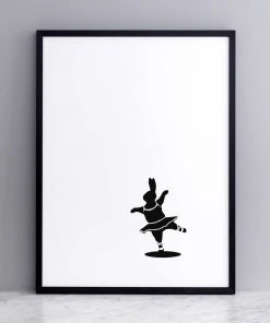 HAM By Jo Ham Kunstdruck Ballerina Hase, 30x40cm Für's Kinderzimmer