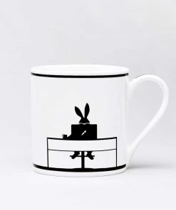 HAM By Jo Ham Hasen Tasse - Arbeitender Hase Gedeckter Tisch
