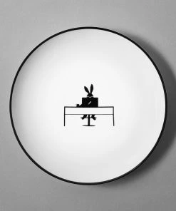 HAM By Jo Ham Gedeckter Tisch Hasen Teller - Arbeitender Hase