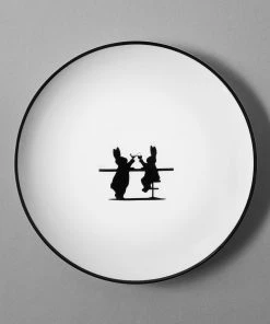 HAM By Jo Ham Gedeckter Tisch Hasen Teller - Cocktail Trinkender Hase