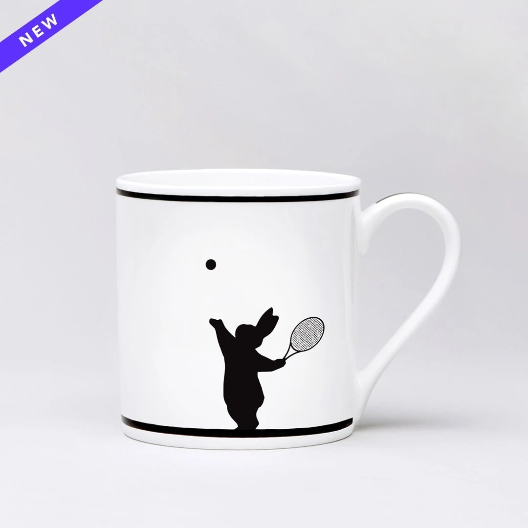 HAM By Jo Ham Gedeckter Tisch Tennis Spielender Hase - Tasse 3 HAM By Jo Ham Gedeckter Tisch Tennis Spielender Hase - Tasse