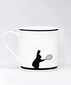 HAM By Jo Ham Gedeckter Tisch Tennis Spielender Hase - Tasse