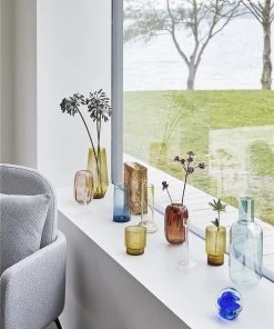 Hübsch SALE Vase Aus Glas, Blau