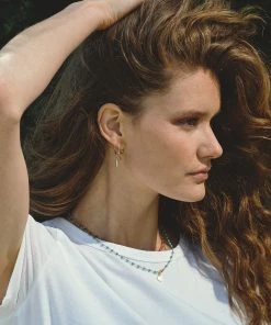 INDI&ME Kleine Creolen Mit Bunten Anhängern - Ohrringe Schmuck