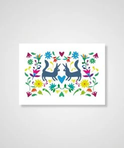 Kakadu Verliebte Hasen - Grußkarte