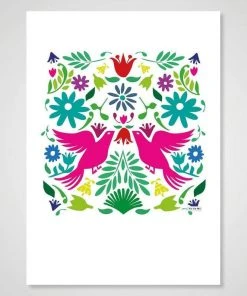 Kakadu Poster A2 Otomi Vogel Paar Bunt