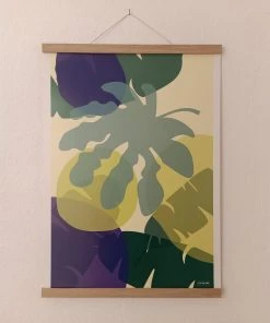 Kakadu Poster A2 Tropical Blatt Grün Wanddekoration