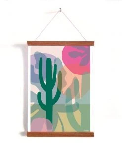 Kakadu Poster A2 Tropical Kaktus Grün Wanddekoration