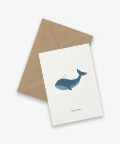 Kartotek Glückwunsch Und Grußkarten Dankeskarte - Huge Thanks - Wal Im Umschlag