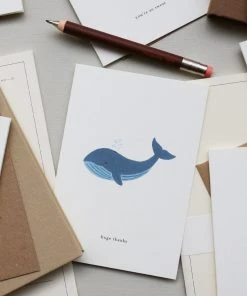 Kartotek Glückwunsch Und Grußkarten Dankeskarte - Huge Thanks - Wal Im Umschlag