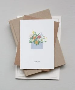 Kartotek Glückwunsch Und Grußkarten Dankeskarte - Thank You - Blumen Im Umschlag