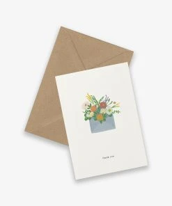 Kartotek Glückwunsch Und Grußkarten Dankeskarte - Thank You - Blumen Im Umschlag