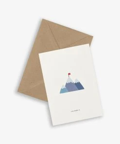 Kartotek Glückwunschkarte - Berggipfel Erreicht - You Made It! Glückwunsch Und Grußkarten