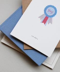 Kartotek Glückwunschkarte - You Did It! Rosette