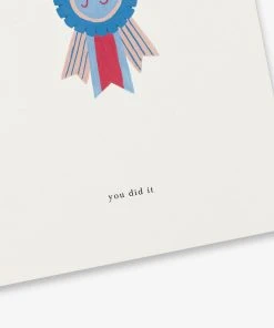 Kartotek Glückwunschkarte - You Did It! Rosette