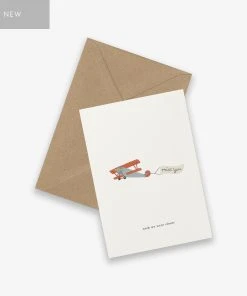 Kartotek Grußkarte - Flugzeug - Miss You - Wish We Were Closer!