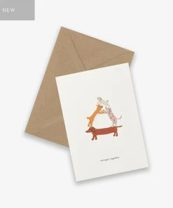 Kartotek Grußkarte - Hunde-Pyramide - Zusammen Stark Glückwunsch Und Grußkarten