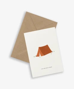 Kartotek Grußkarte Zelt - New Adventures Ahead