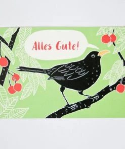 Katja Rub Kinder Grußkarte Alles Gute! - Amsel