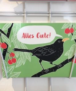 Katja Rub Kinder Grußkarte Alles Gute! - Amsel