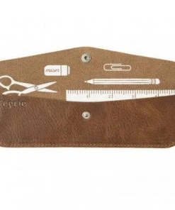 Keecie Stifteetui Pen Pal Aus Leder In Braun Mit Siebdruck Auf Der Innenseite Bürobedarf