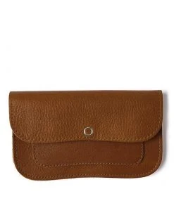 Keecie Geldbörsen Cat Chase Wallet - Cognac Ledergeldbörse Mit Siebdruck Katzen