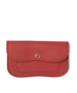 Keecie Geldbörsen Cat Chase Wallet Small - Rote Ledergeldbörse Mit Siebdruck Katzen