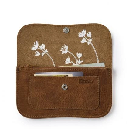 Keecie Flash Forward Wallet - Cognac Braun Ledergeldbörse Mit Siebdruck Innenleben 3 Keecie Flash Forward Wallet - Cognac Braun Ledergeldbörse Mit Siebdruck Innenleben