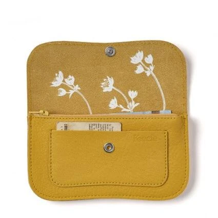 Keecie Geldbörsen Flash Forward Wallet - Gelbe Ledergeldbörse Mit Siebdruck Innenleben Keecie Geldbörsen Flash Forward Wallet - Gelbe Ledergeldbörse Mit Siebdruck Innenleben