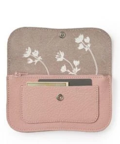 Keecie Flash Forward Wallet - Rosa Ledergeldbörse Mit Siebdruck Innenleben