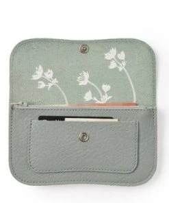 Keecie Forward Wallet - Mintfarbene Hellblaue Ledergeldbörse Mit Siebdruck Innenleben Geldbörsen