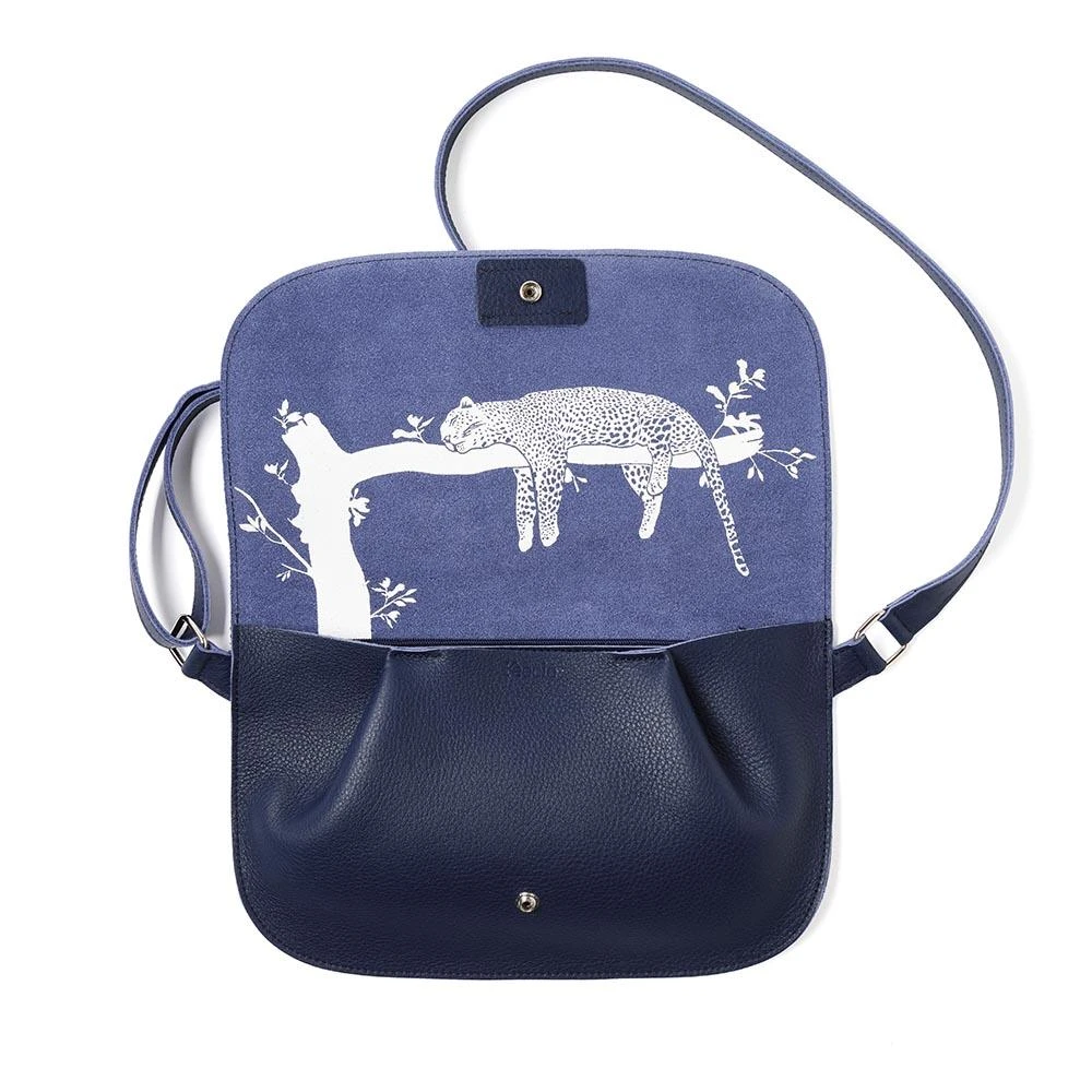 Keecie Dunkelblaue Handtasche Aus Leder - Lazy Boy Keecie Dunkelblaue Handtasche Aus Leder - Lazy Boy