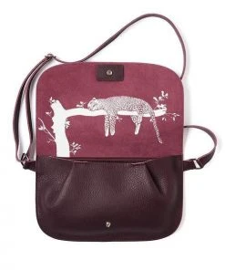 Keecie Handtasche Aus Leder Aubergine - Lazy Boy