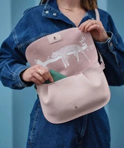 Keecie Handtasche Aus Leder - Lazy Boy - Puderrosa