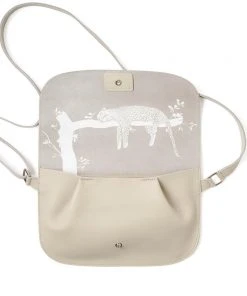 Keecie Handtasche Aus Leder - Lazy Boy - Zement Taschen