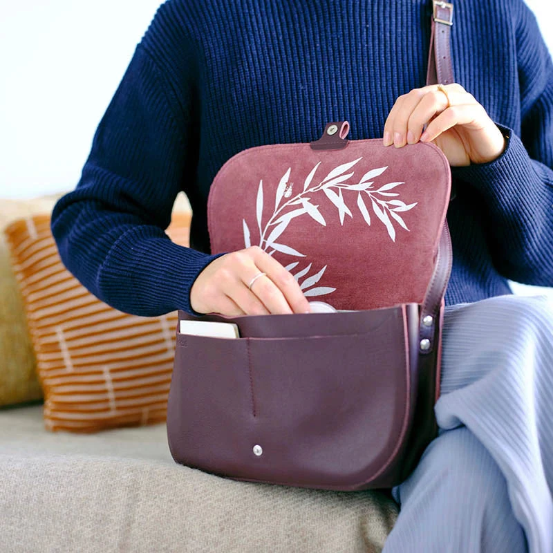 Keecie Lederhandtasche Wish Tree - Aubergine 4 Keecie Lederhandtasche Wish Tree - Aubergine