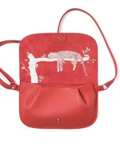 Keecie Taschen Rote Handtasche Aus Leder - Lazy Boy