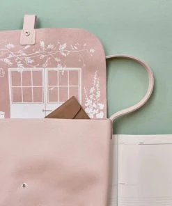 Keecie Messenger Bag Aus Leder Puderrosa "Back Yard" Taschen