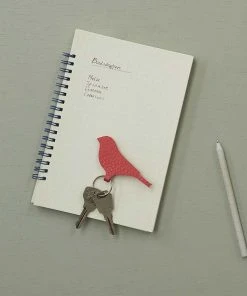 Keecie Schlüsselanhänger Vogel Koralle Rot