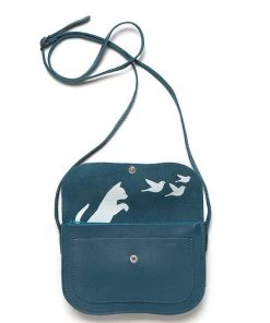 Keecie Taschen Cat Chase Kleine Ledertasche Blau
