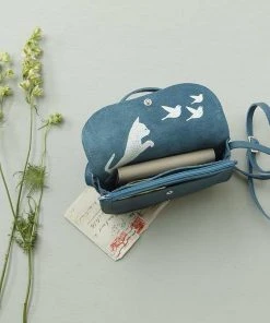 Keecie Taschen Cat Chase Kleine Ledertasche Blau